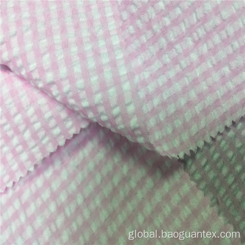 100% Polyester Checked Pattern Crepe Yarn Dyed Cloth
